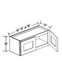 15"H Wall Cabinets With Double Doors
