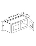 18"H Wall Cabinets With Double Doors - cntcabinet