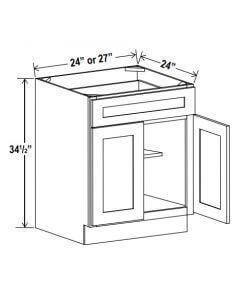 1 DOOR 2 DRAWERS CABINET - SHAKER WHITE - cntcabinet