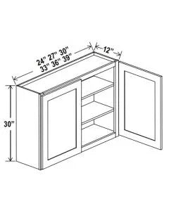 30"H Double Doors Wall Cabinets - cntcabinet