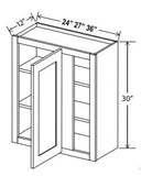 30"H Wall Blind Corner Cabinets - cntcabinet