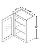 30"H Wall Cabinets With Single Glass Door - cntcabinet