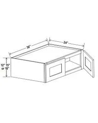 30"W Refrigerator Wall Cabinets With Double Doors - cntcabinet