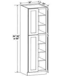 30" Wide Utility Pantry - cntcabinet