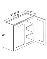 36"H Double Doors Wall Cabinets - cntcabinet