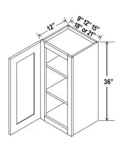 36"H Single Doors Wall Cabinets - cntcabinet