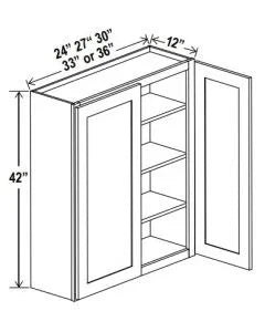 42"H Double Doors Wall Cabinets - cntcabinet