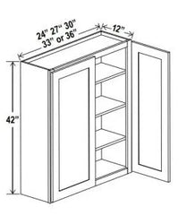 42"H Double Doors Wall Cabinets - cntcabinet