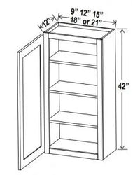 42"H Single Door Wall Cabinets - cntcabinet