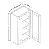 42" HIGH WALL CABINETS - SINGLE DOOR- SHAKER CARAMELO - cntcabinet