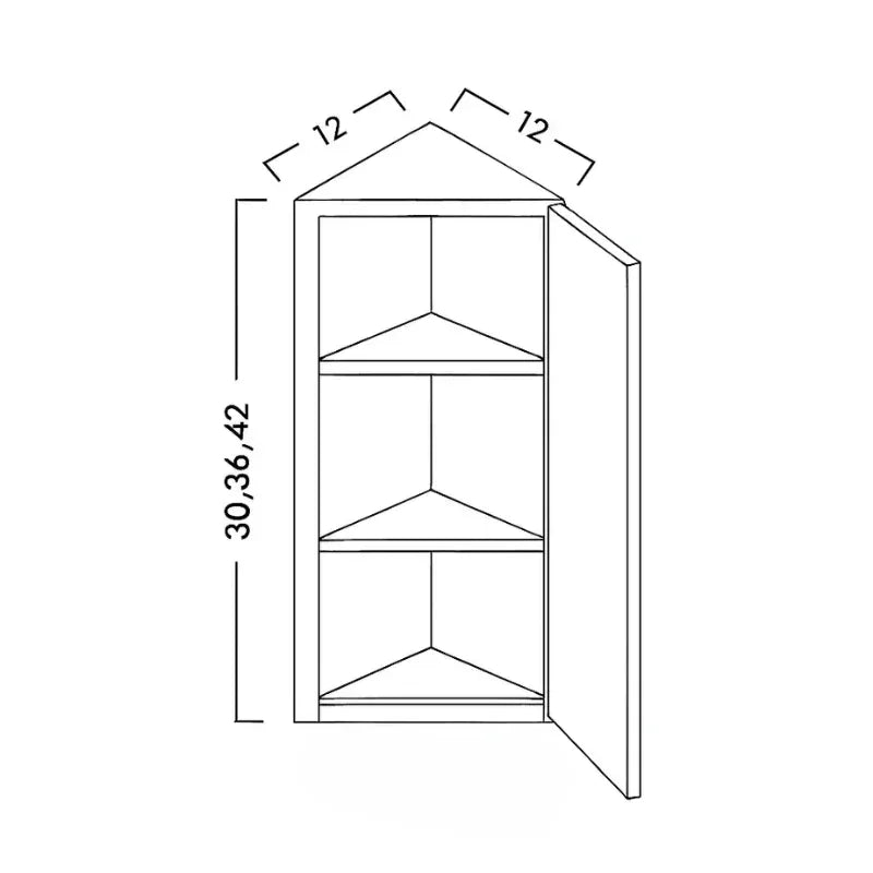 ANGLE WALL CABINETS - SHAKER CARAMELO - cntcabinet