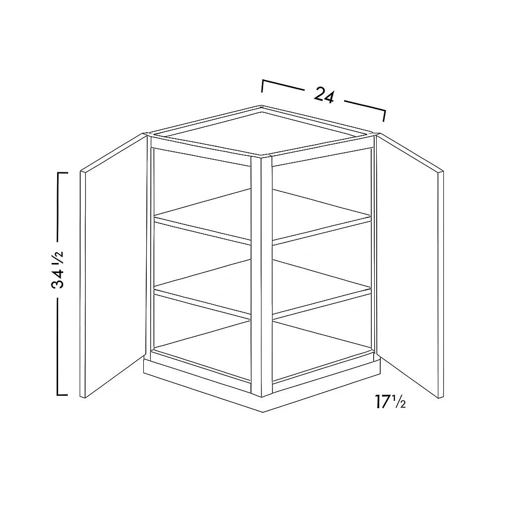 BASE RETURN ANGLE CABINET - SHAKER CARAMELO - cntcabinet