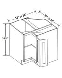 Base Easy Reach Cabinets - Shaker White - cntcabinet