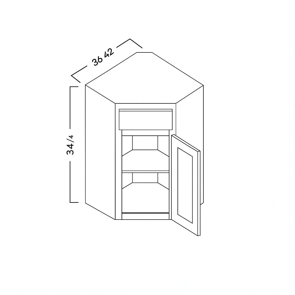 CORNER SINK BASE CABINET - SHAKER CARAMELO - cntcabinet