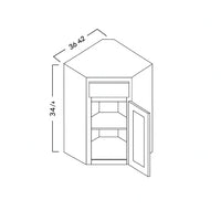 CORNER SINK BASE CABINET - SHAKER CARAMELO - cntcabinet