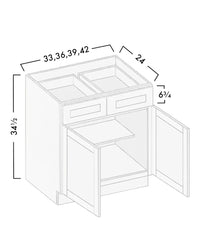 DOUBLE DOOR BASE CABINET - SHAKER CARAMELO - cntcabinet