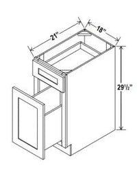 Document File Base Cabinet - Shaker White - cntcabinet