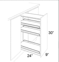 PULL OUT SPICE RACK WITHOUT CABINET - SHAKER WHITE - cntcabinet