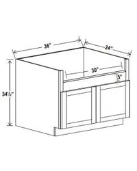 Farmhouse Sink Base Cabinet - Shaker White - cntcabinet