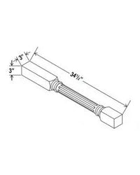 Fluted Decorative Leg - cntcabinet