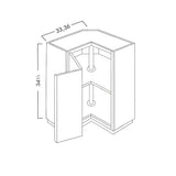 LAZY SUSAN BASE CABINET - SHAKER CARAMELO - cntcabinet