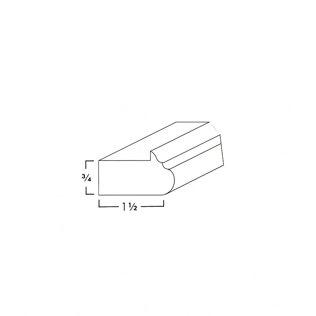 LIGHT RAIL MOLDING - SHAKER CARAMELO - cntcabinet