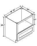 Microwave Base Cabinet - Shaker White - cntcabinet