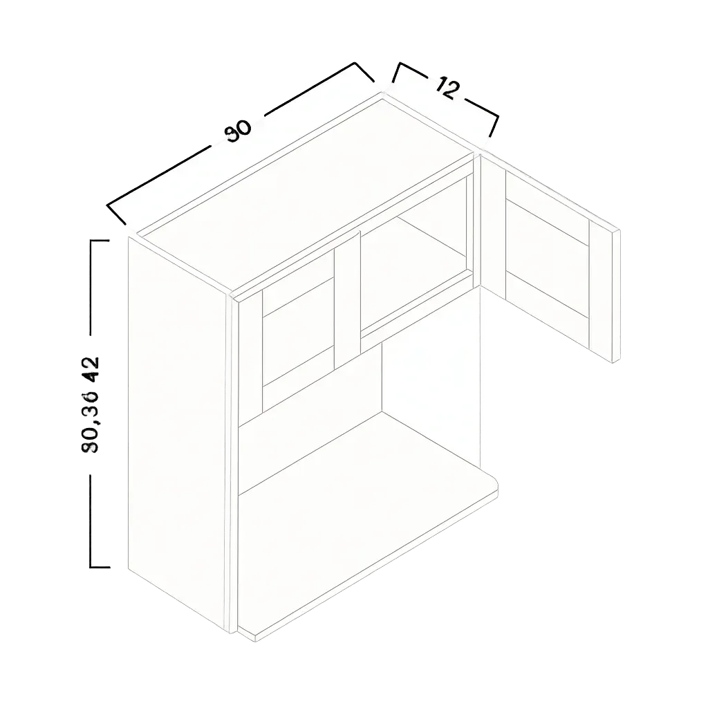 MICROWAVE WALL CABINET - SHAKER CARAMELO - cntcabinet