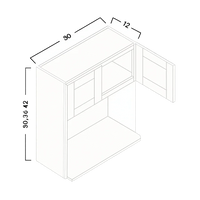 MICROWAVE WALL CABINET - SHAKER CARAMELO - cntcabinet