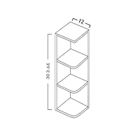 OPEN END WALL END SHELF- SHAKER CARAMELO - cntcabinet