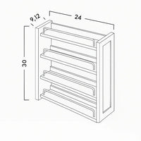 PULL OUT SPICE RACK (CABINET NOT INCLUDED) - SHAKER CARAMELO - cntcabinet