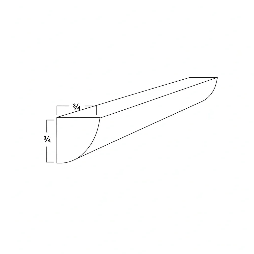 QUARTER ROUND MOLDING - SHAKER CARAMELO - cntcabinet
