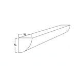 QUARTER ROUND MOLDING - SHAKER CARAMELO - cntcabinet