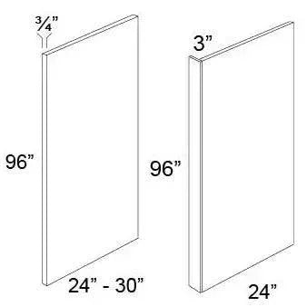 REFRIGERATOR END PANEL - SHAKER WHITE - cntcabinet
