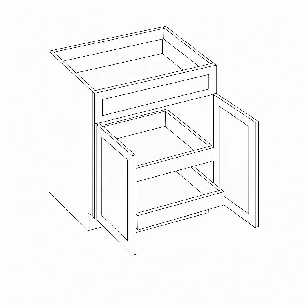 ROLL OUT TRAY- SHAKER CARAMELO - cntcabinet