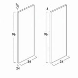REFRIGERATOR END PANEL- SHAKER CARAMELO - cntcabinet