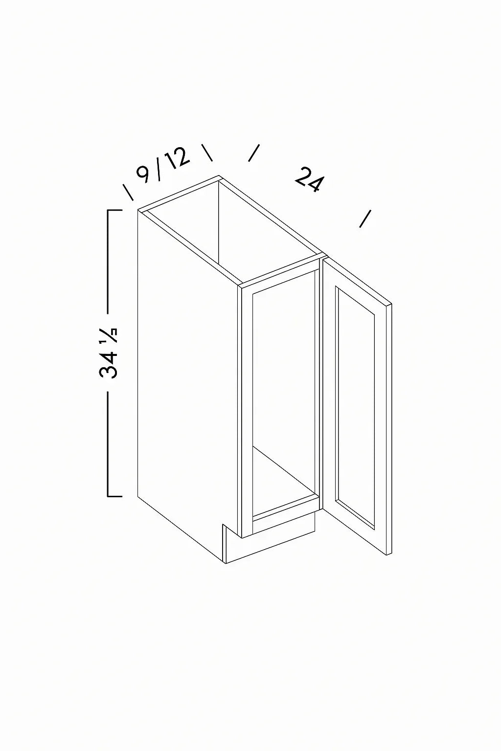 FULL HEIGHT BASE CABINET - SHAKER CARAMELO - cntcabinet