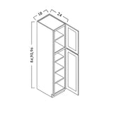 TALL PANTRY - SINGLE DOOR - SHAKER CARAMELO - cntcabinet