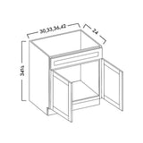 SINK BASE CABINET - SHAKER CARAMELO - cntcabinet