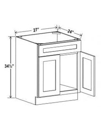 Sink Base Cabinet With One Dummy Drawer - Shaker White - cntcabinet