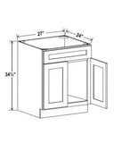 Sink Base Cabinet With One Dummy Drawer - Shaker White - cntcabinet