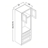 TALL OVEN CABINETS - SHAKER CARAMELO - cntcabinet