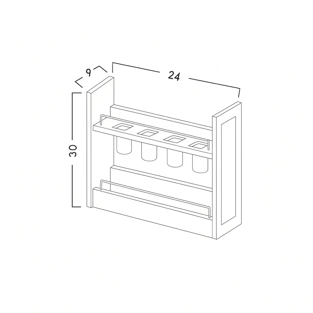 UTENSIL PULL OUT (CABINET NOT INCLUDED) - SHAKER CARAMELO - cntcabinet