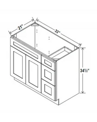 Vanity Combo Cabinets - Right Side Drawers - cntcabinet
