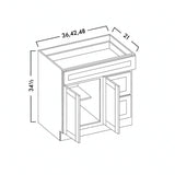 VANITY SINK COMBO - DRAWERS RIGHT- SHAKER CARAMELO - cntcabinet