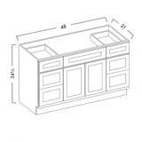 VANITY SINK & DRAWERS COMBO - SHAKER CARAMELO - cntcabinet