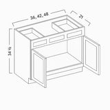VANITY SINK COMBO BASES - SHAKER CARAMELO - cntcabinet