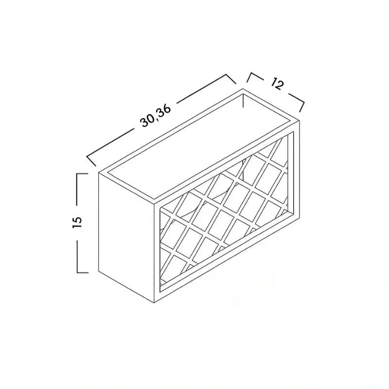 WALL WINE RACK - SHAKER CARAMELO - cntcabinet