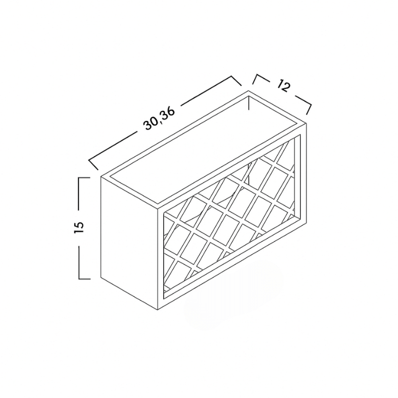 WALL WINE RACK -  SHAKER GRAY