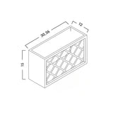 WALL WINE RACK - SHAKER CARAMELO - cntcabinet